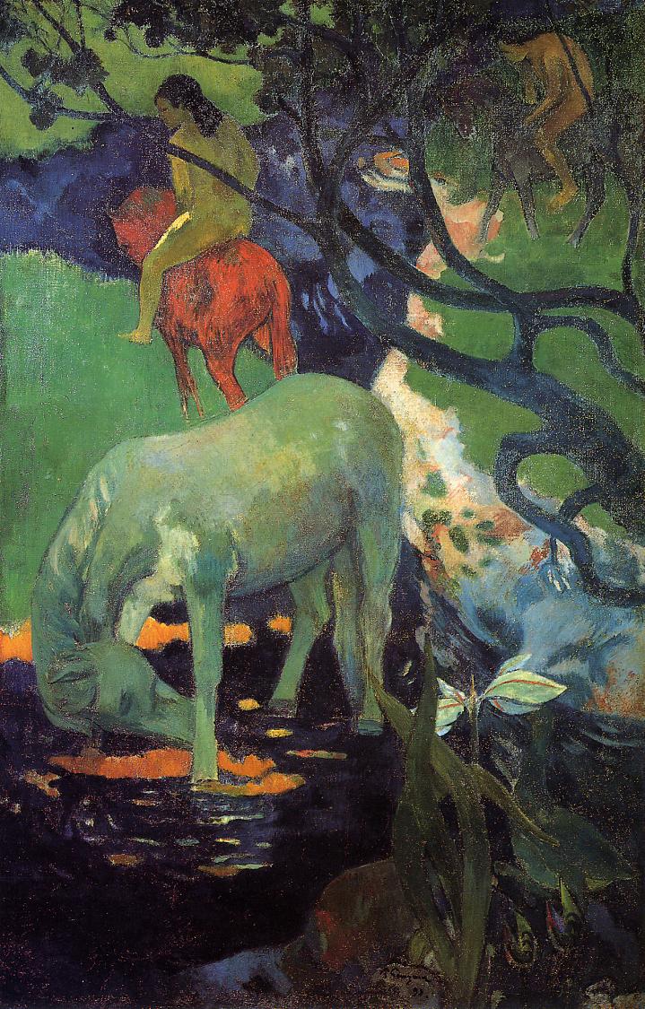 The White Horse - Paul Gauguin Painting